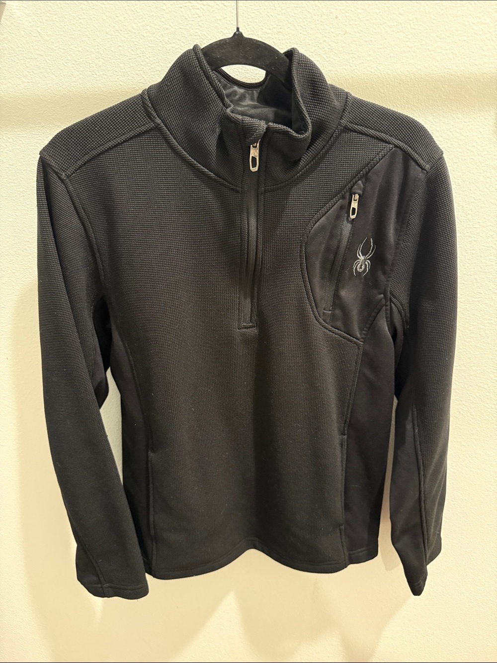Spyder Black Performance Half-Zip Jacket